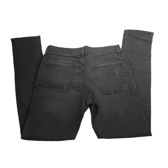 OLD Navy Boyfriend Skinny Jeans Distressed Leandra Black Womens Regular - Picture 3 of 8